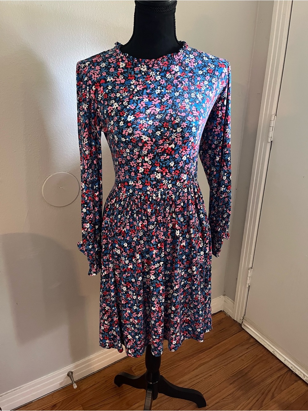 Draper James Blue Floral Kitty Dress Size XS